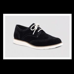 COLE HAAN LUNARGRAND SUEDE WINGTIP OXFORD  sz 5.5